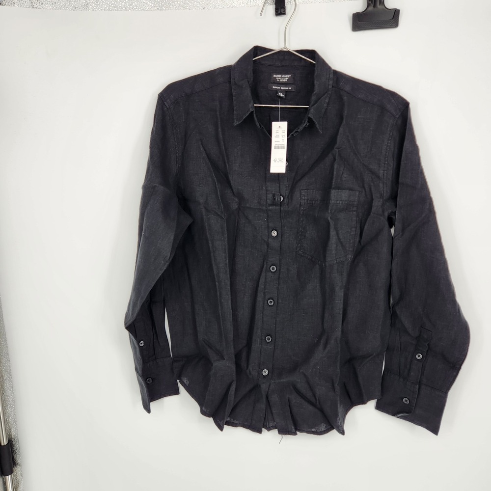 J.Crew Women's Black Size 6 Garcon Irish Linen Classic Shirt NWT
